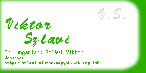 viktor szlavi business card