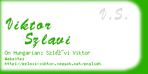 viktor szlavi business card